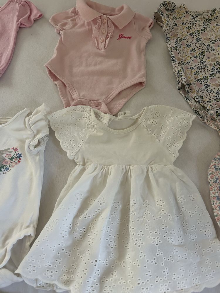 Zestaw 13 body dla dziewczynki rozmiar 62 Newbie Guess H&M
