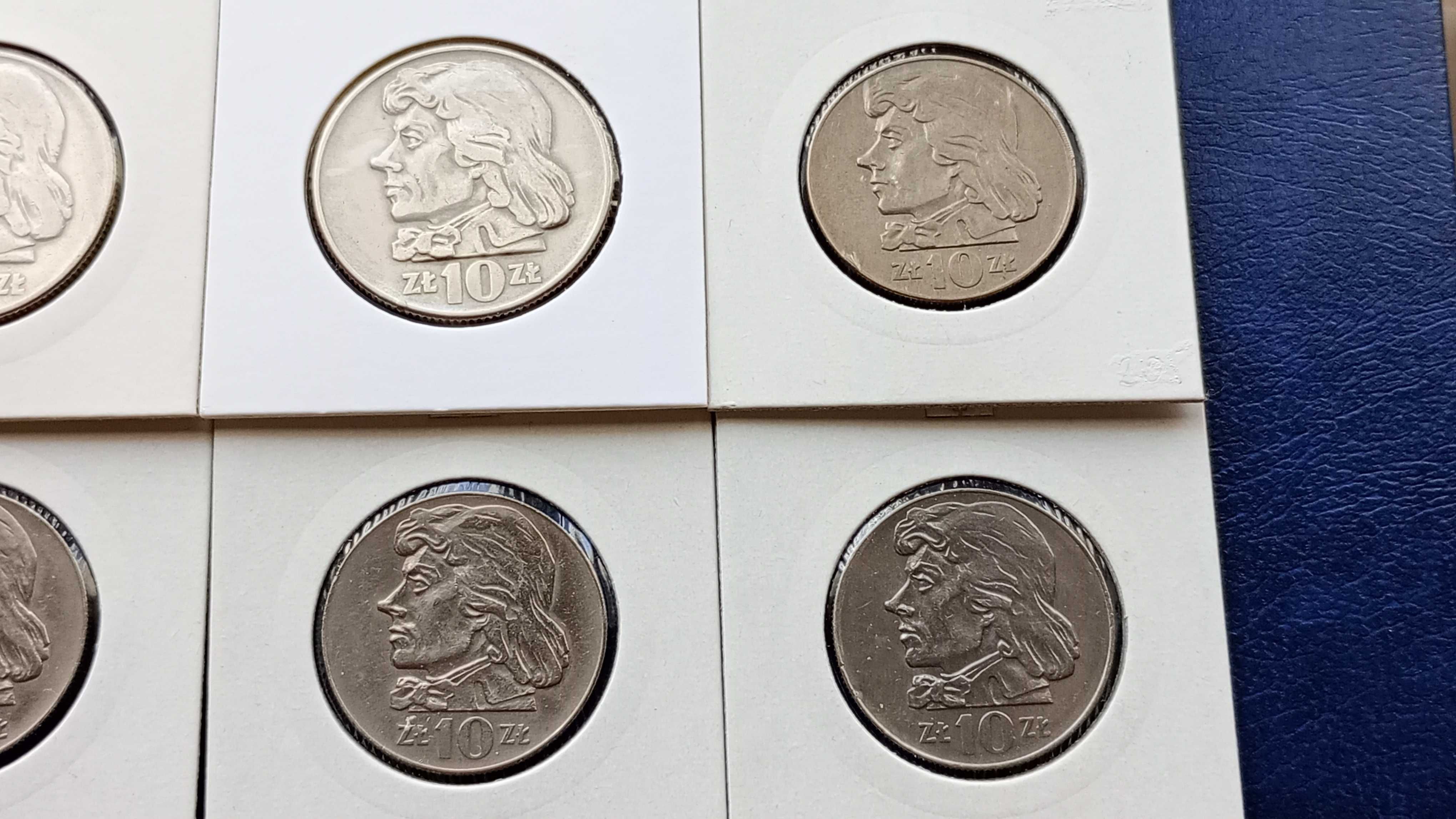 Stare monety 10 złotych Tadeusz Kościuszko wszystkie roczniki 8 monet