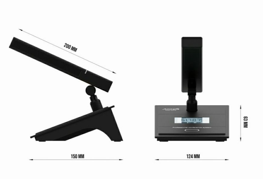 Sistema de microfones de conferência sem fios profissional