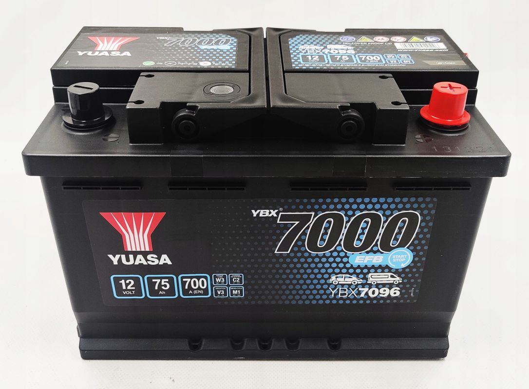 Akumulator Yuasa Ybx 7096 Efb 12v 75Ah 700a P+