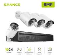 Sannce 4k 8mp 8ch poe + 2ch System cctv.