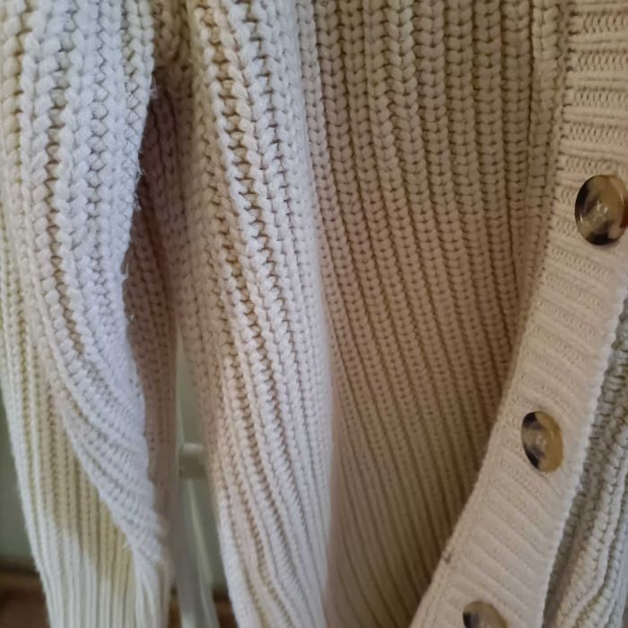 Zara sweter kardigan ecru S