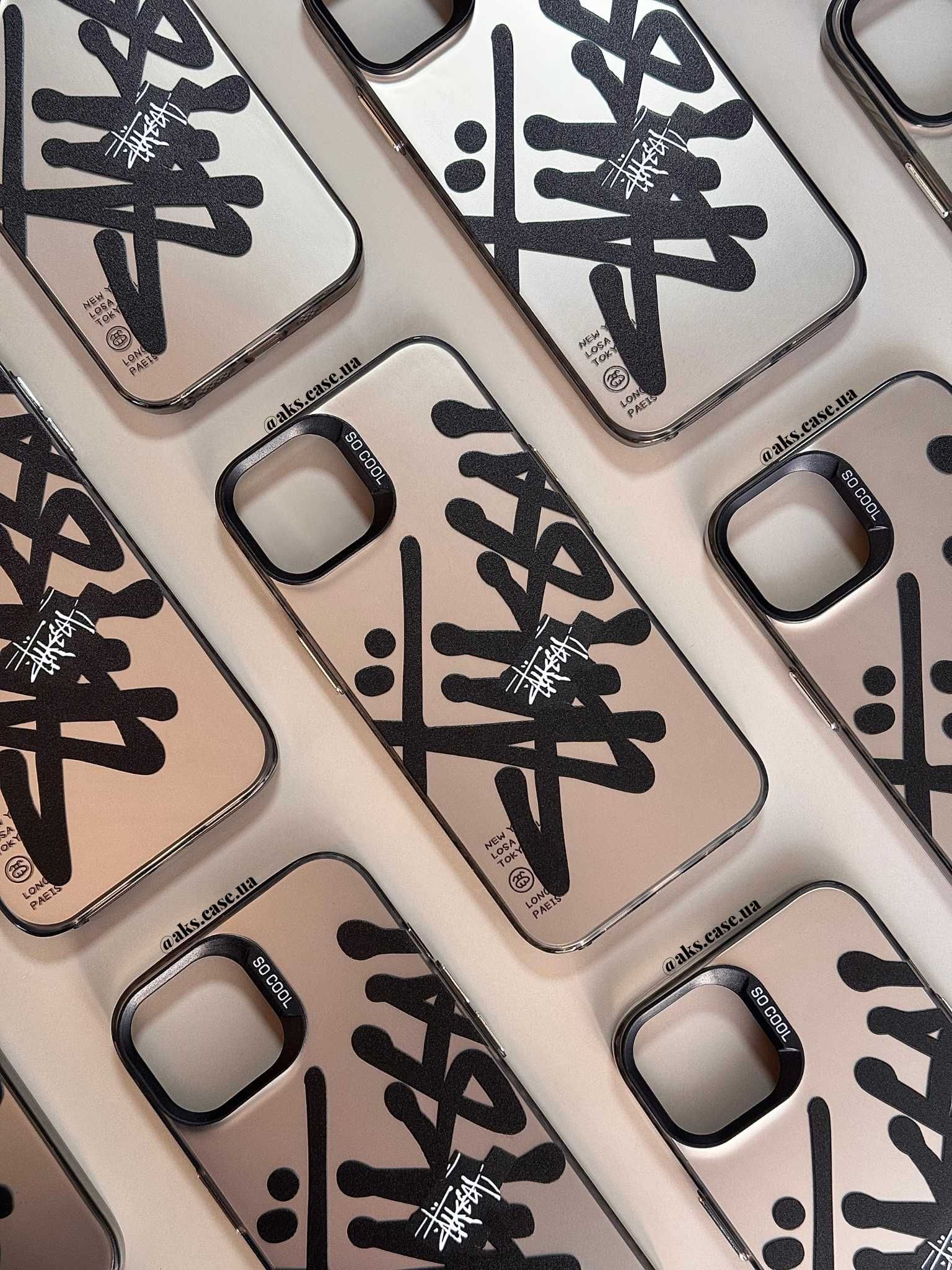 Силіконовий сірий чохол з лого Stussy Стуссі Cтусі на айфон iPhone