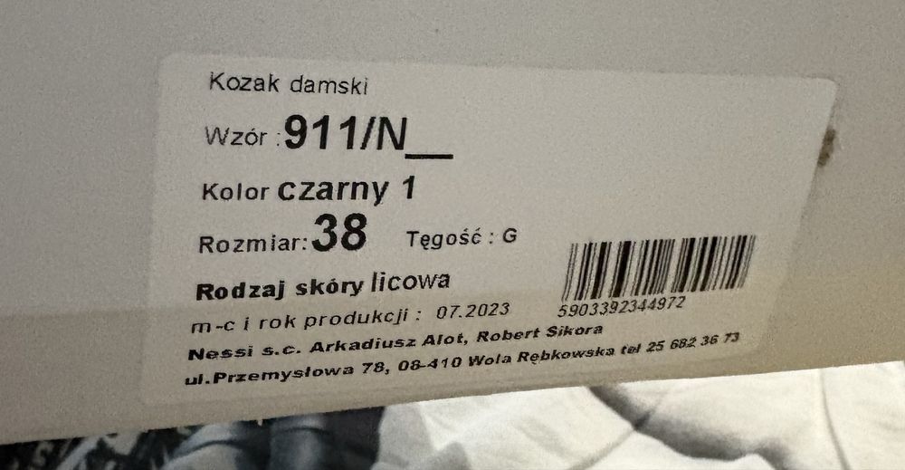 Kozaki skórzane Nessi