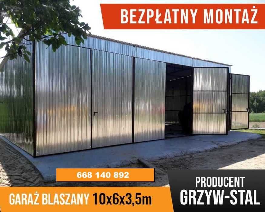 GARAŻ BLASZANY | Garaże Blaszane | Magazyn Rolniczy |Ocynk - GRZYWSTAL