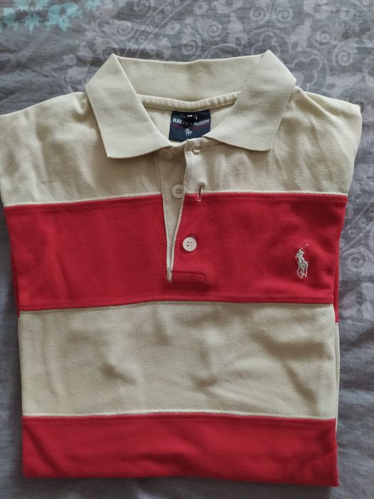 Koszulka polo paski Ralph Lauren M