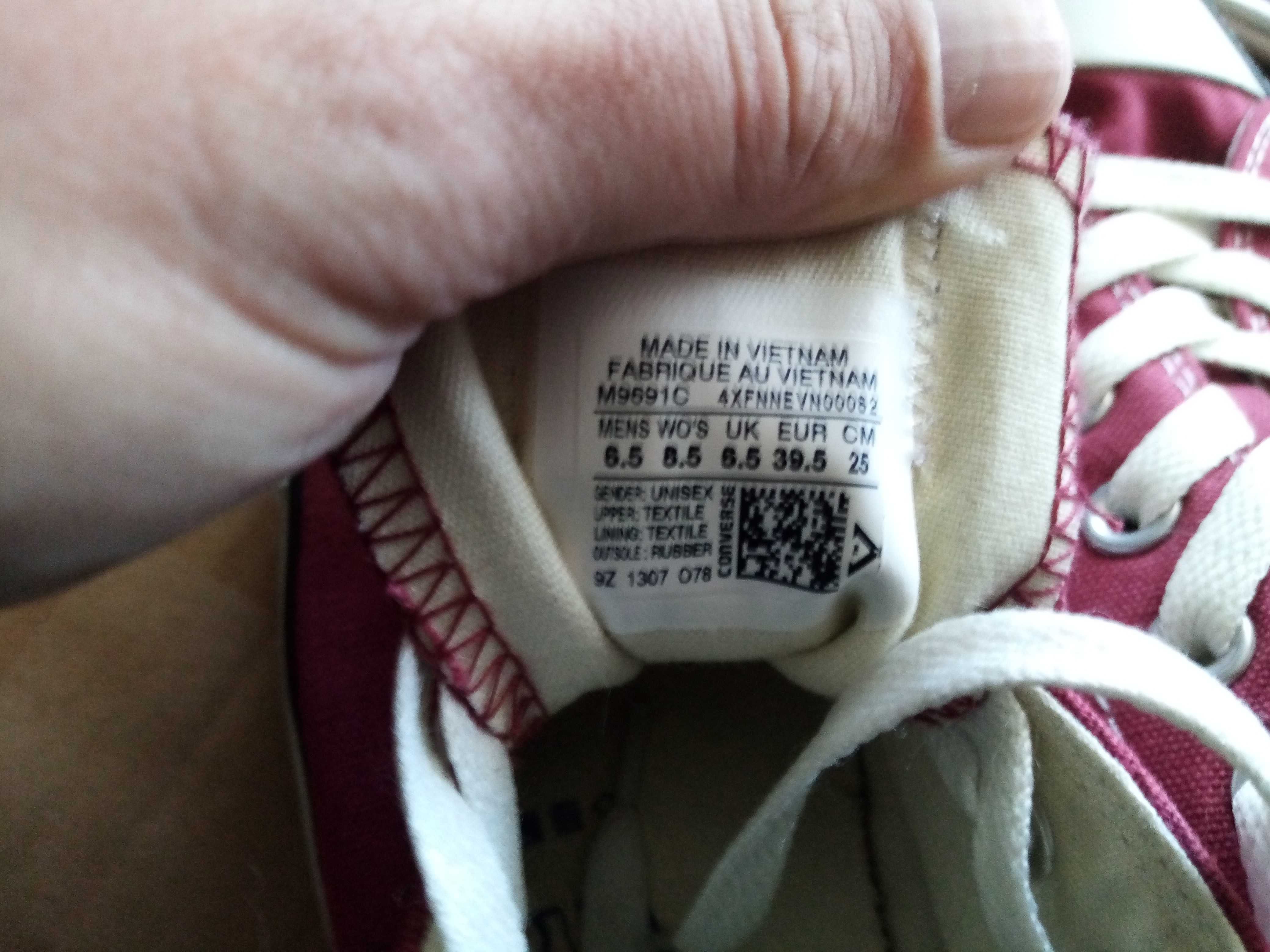 Convers All Star Chuck Tailor Low в кольорі «Burgundy» (оригінал)