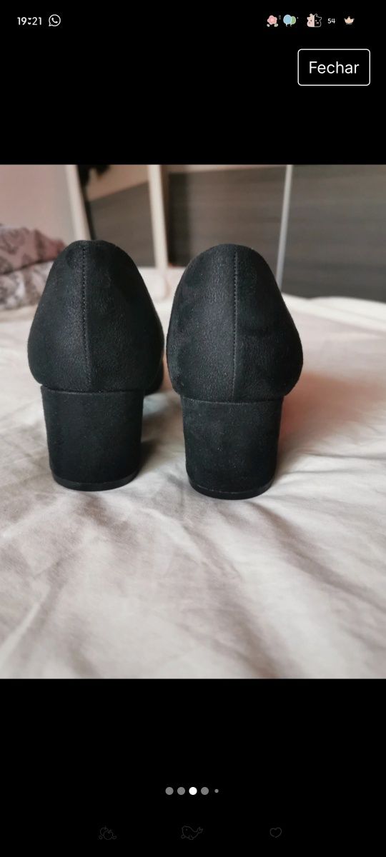 Sapato preto camurça