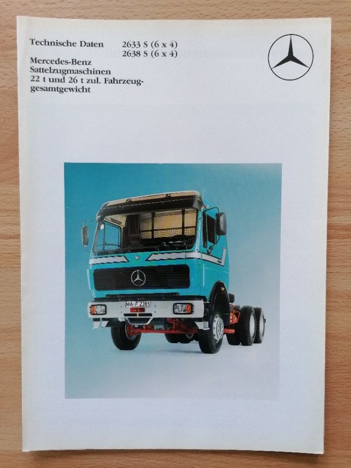 Prospekt Mercedes ciągnik siodłowy 2633S 2638S 22-26ton 6x4