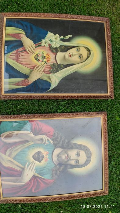 2x Obraz religijny