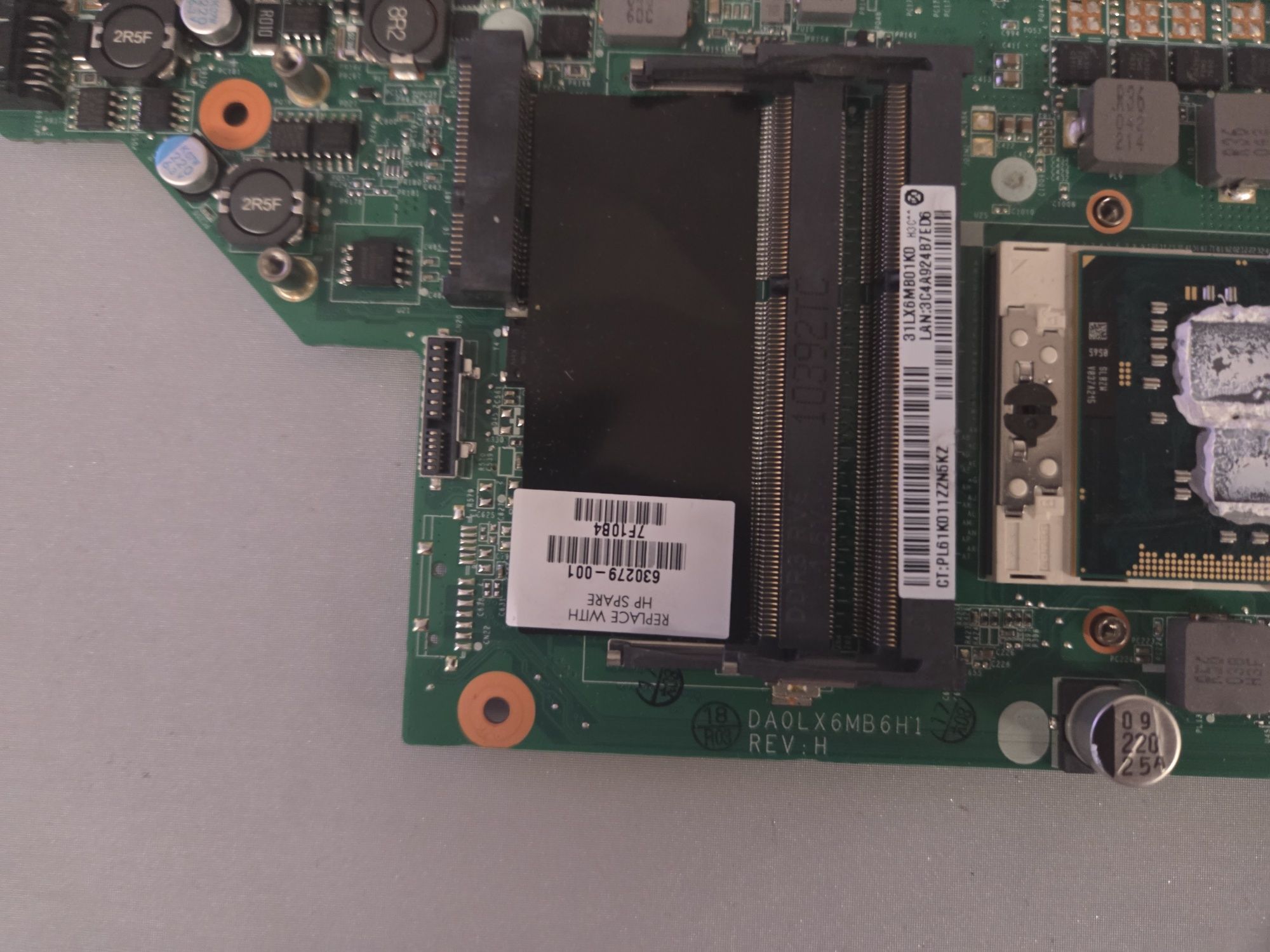 Sprzedam sprawną płytę główną + i5 gen 1 do laptopa HP DV6 3170ew