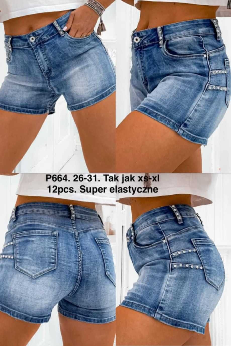 Wyprzedaż! Spodenki jeansowe push up XS