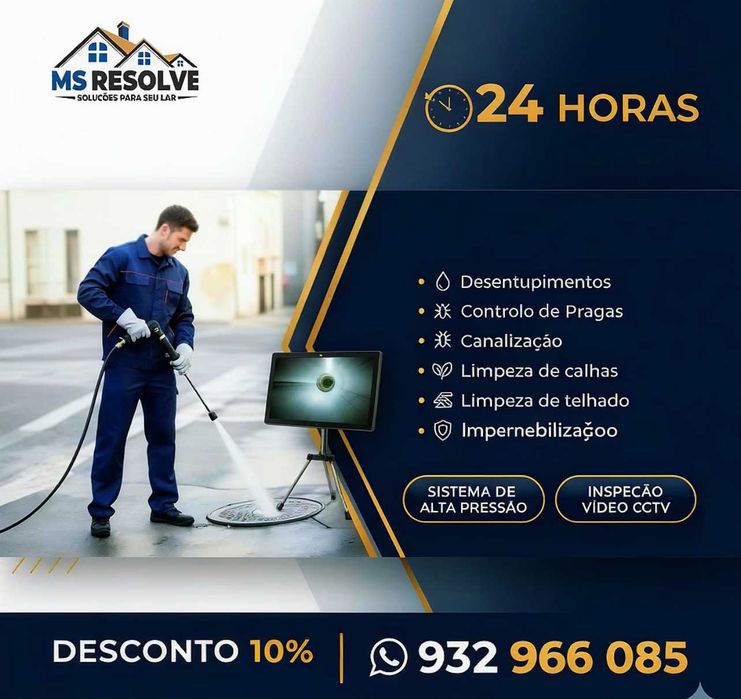 Desentupimentos 24h em Lisboa | Serviço Rápido,Tecnicos Profissionais!