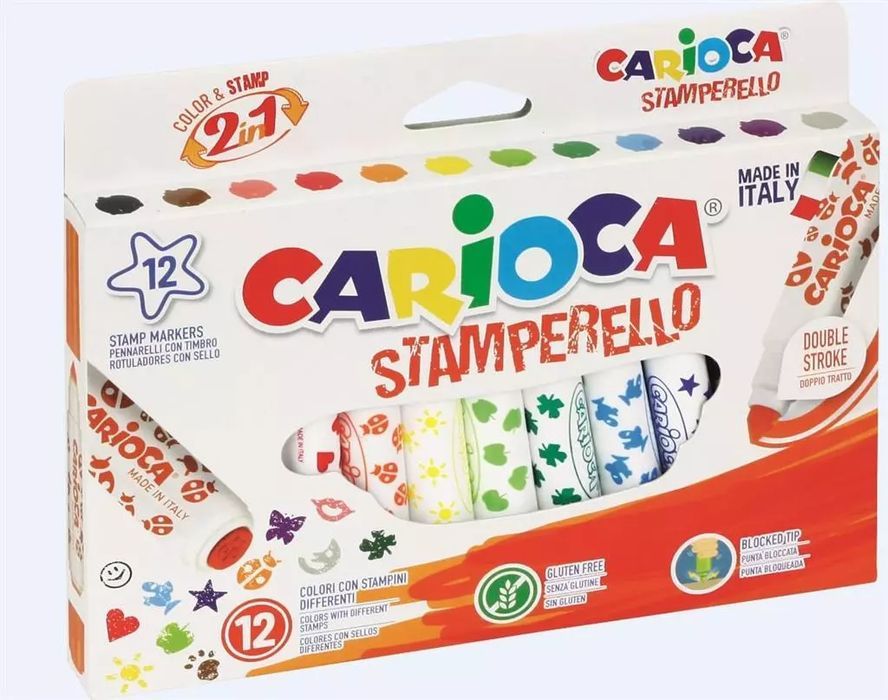 Pisaki stemple 12 kolorów CARIOCA. Carioca. Nowy Produkt