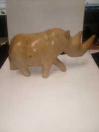Figurka porcelanowa ceramiczna nosorożec