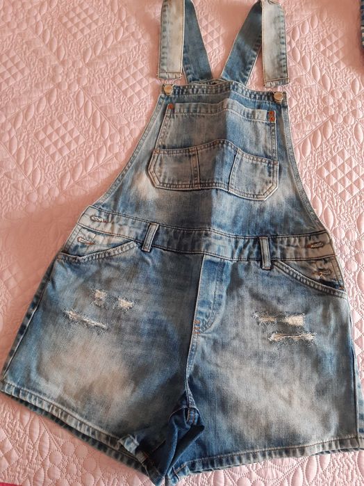 Calças de ganga Lois/Macacão de ganga Pull & Bear-BAIXA DE PREÇO
