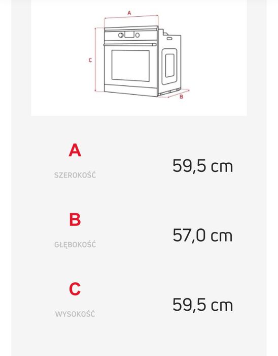 Piekarnik do zabudowy Amica