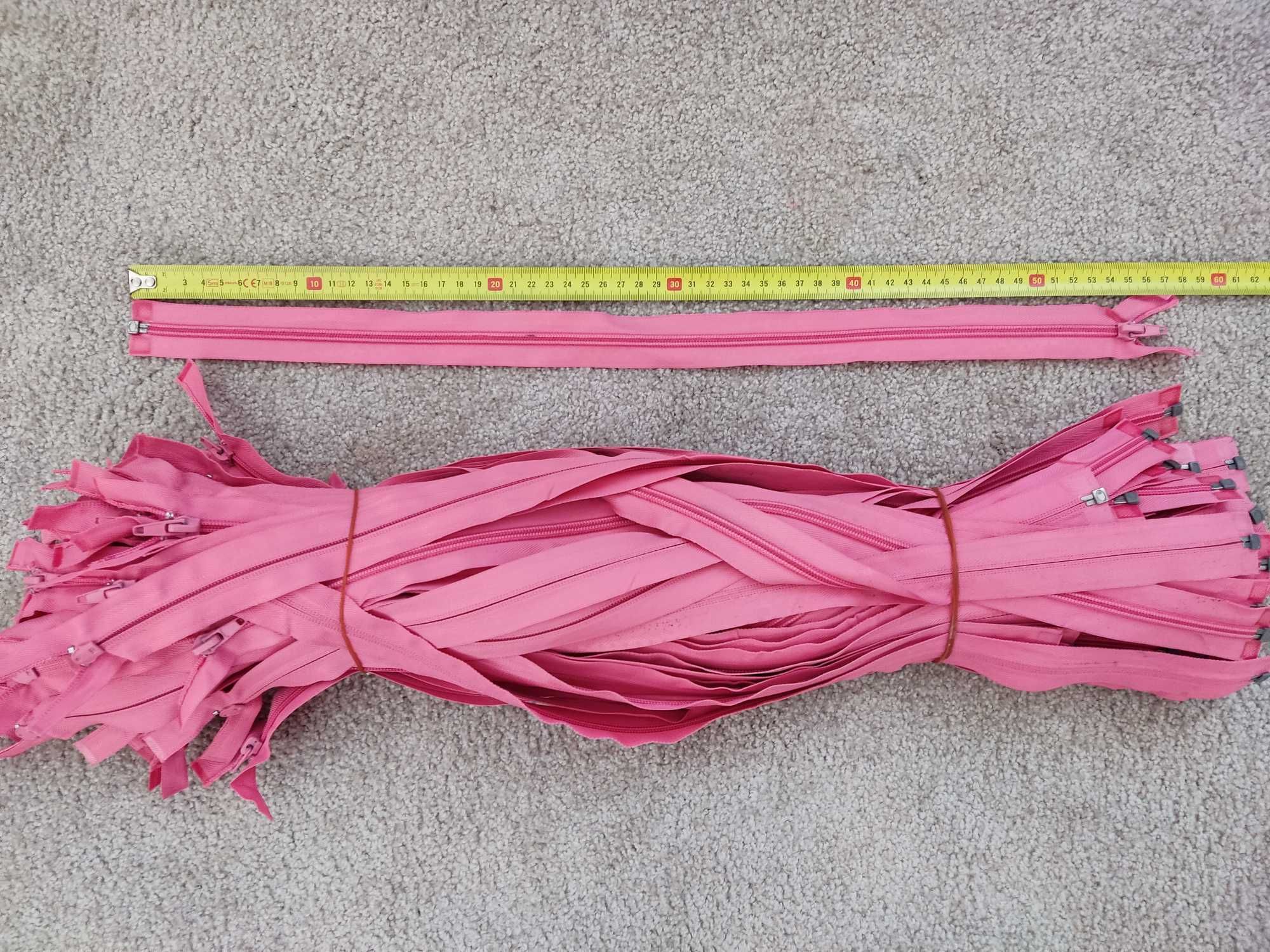 Fechos de Correr Divisível - Rosa Sujo - 55 cm - Artigo Nacional