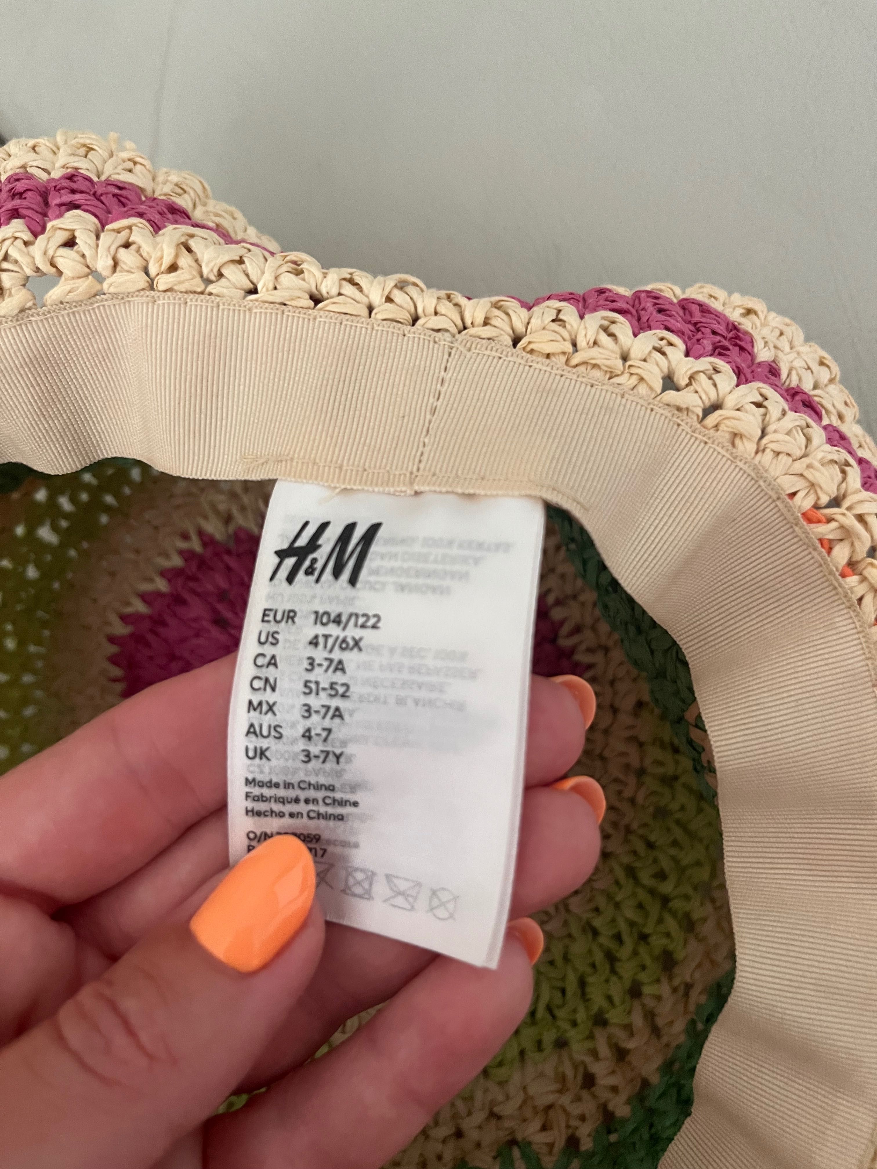 Kapelusz dziewczęcy H&M 3-7 lat