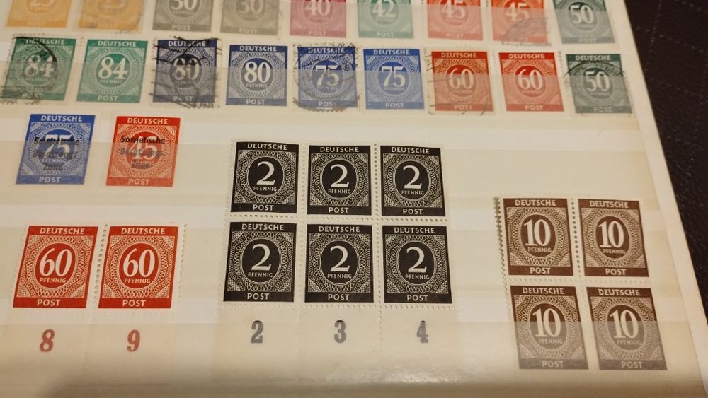 Zestaw starych znaczków pocztowych Niemcy lata 40-50