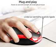 Mouse / Rato com fio USB com luz vermelha