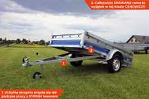 SPAWANA przyczepka 252x135x37 VESTA Light 25 kiprem MOCNA nowa LEKKA