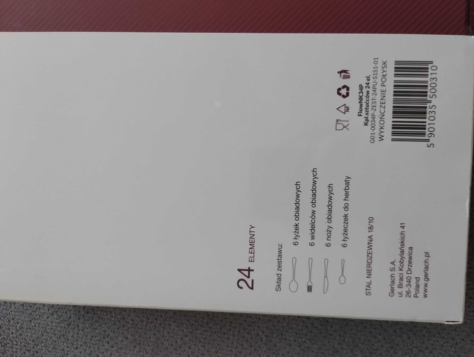 Zestaw sztućców Gerlach Flow komplet 24 szt.
