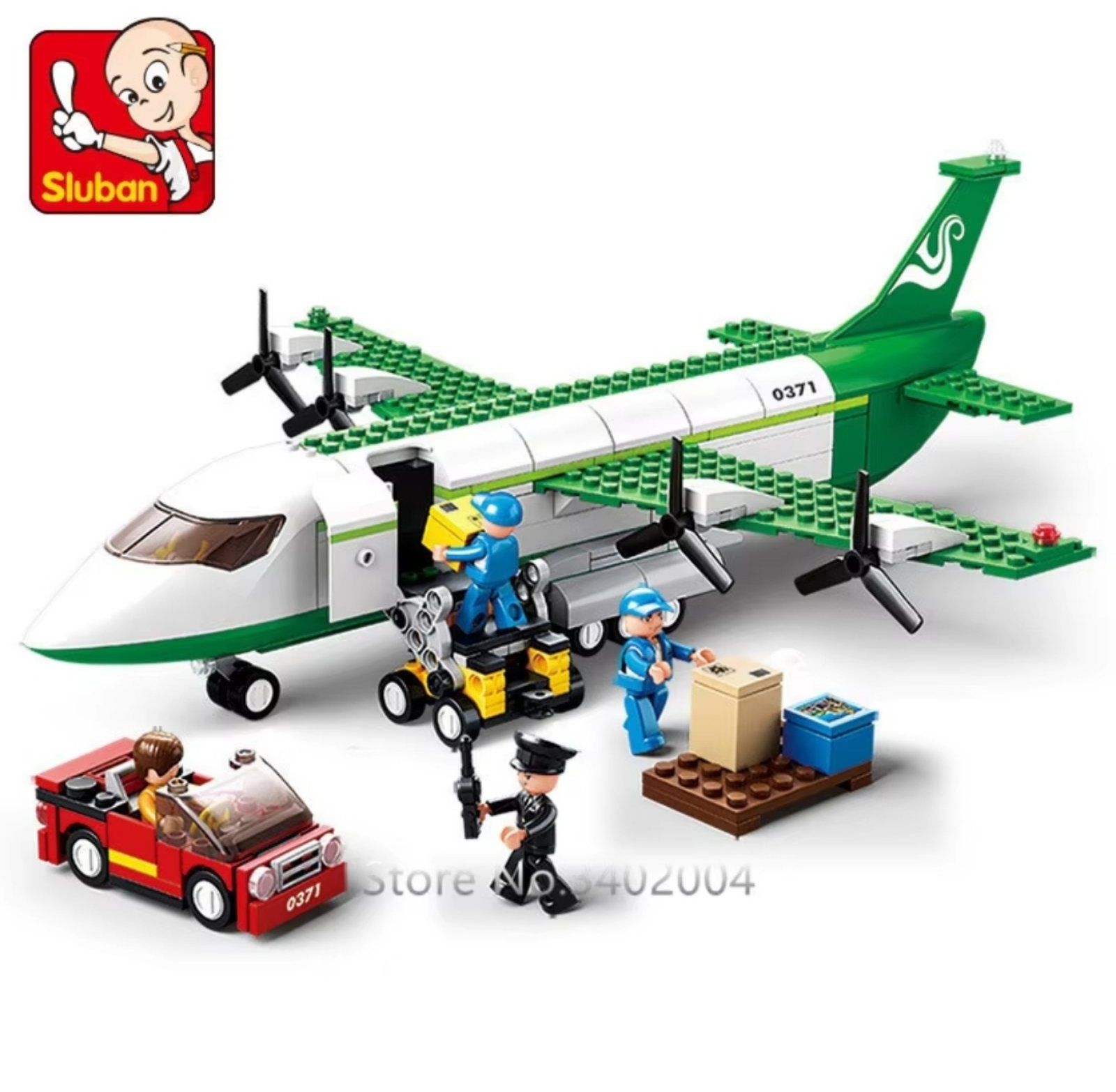 Детский конструктор  самолёт для перевозки почты  393 шт Лего Lego