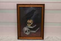 Paul Cezanne - Memento Mori - Kruk Na Czaszkach -STARY OBRAZ z FRANCJI