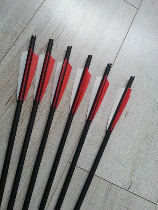 Bełt strzała kuszy 20" 53 cm wymienny grot 12 szt włókno węglowe