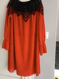 Czerwona lekka sukienka