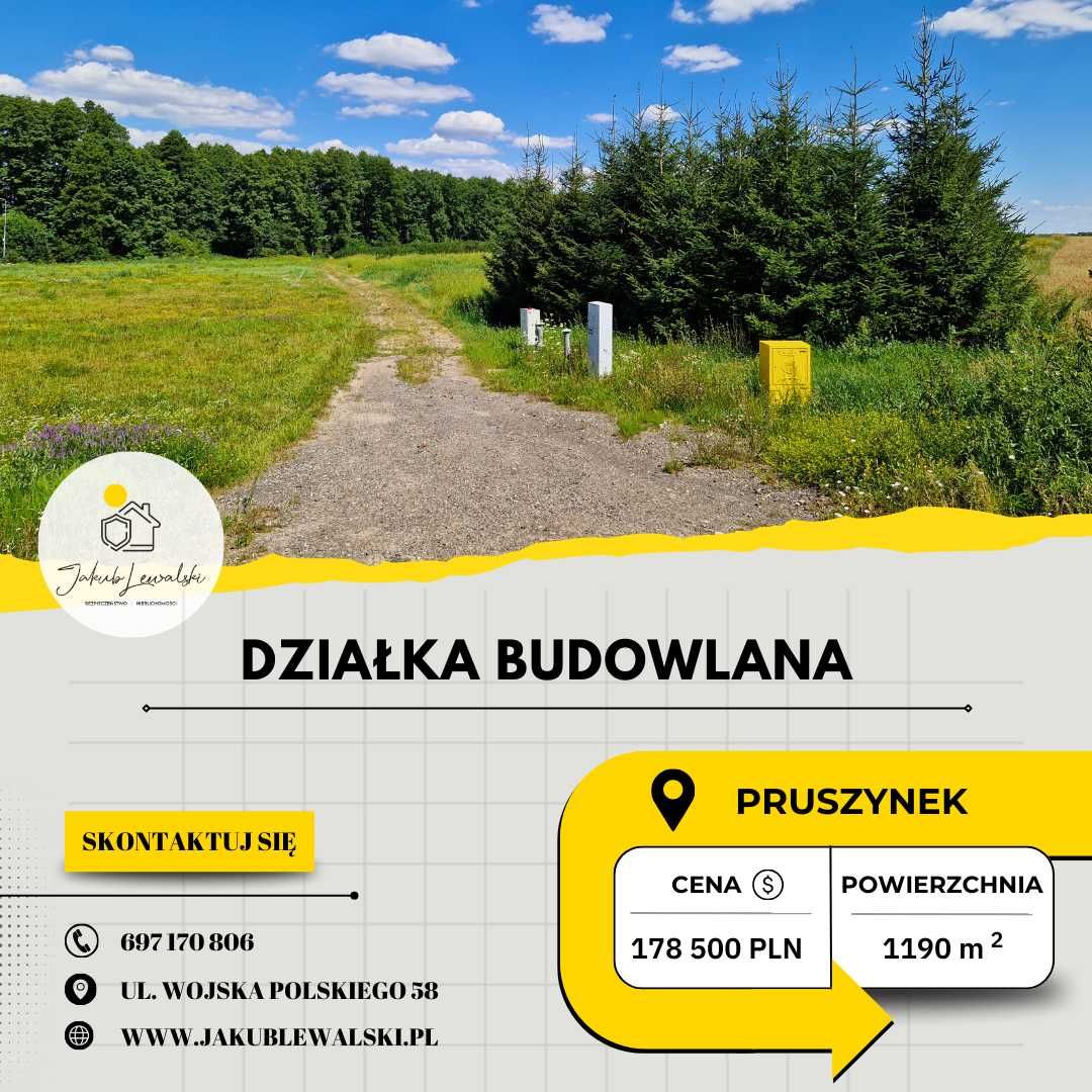 Pruszynek 9km od Siedlec - działka budowlana