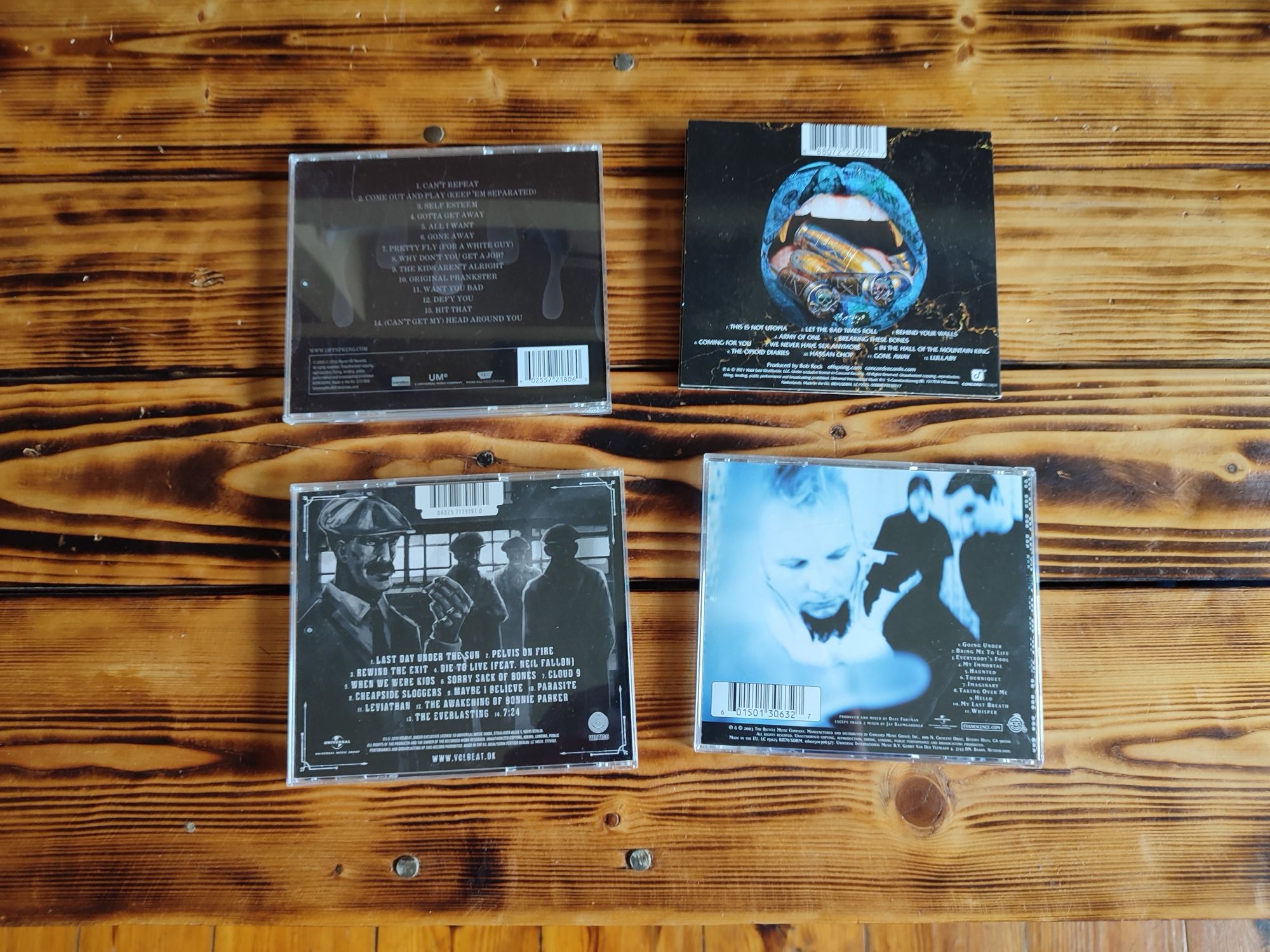 Evanescence The Offspring Volbeat CD 4 sztuk płyta CD muzyka
