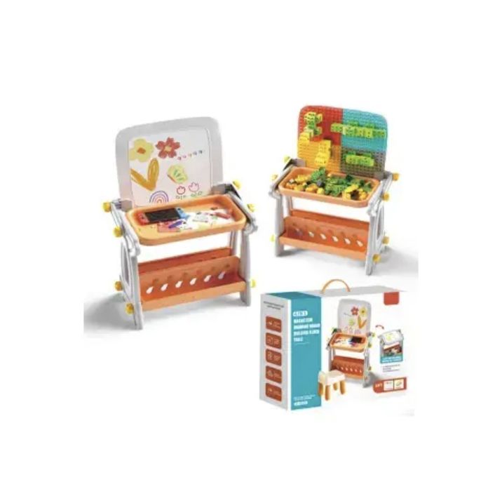 Дитячий стіл трансформер 4в1 для розвитку ігор та малювання