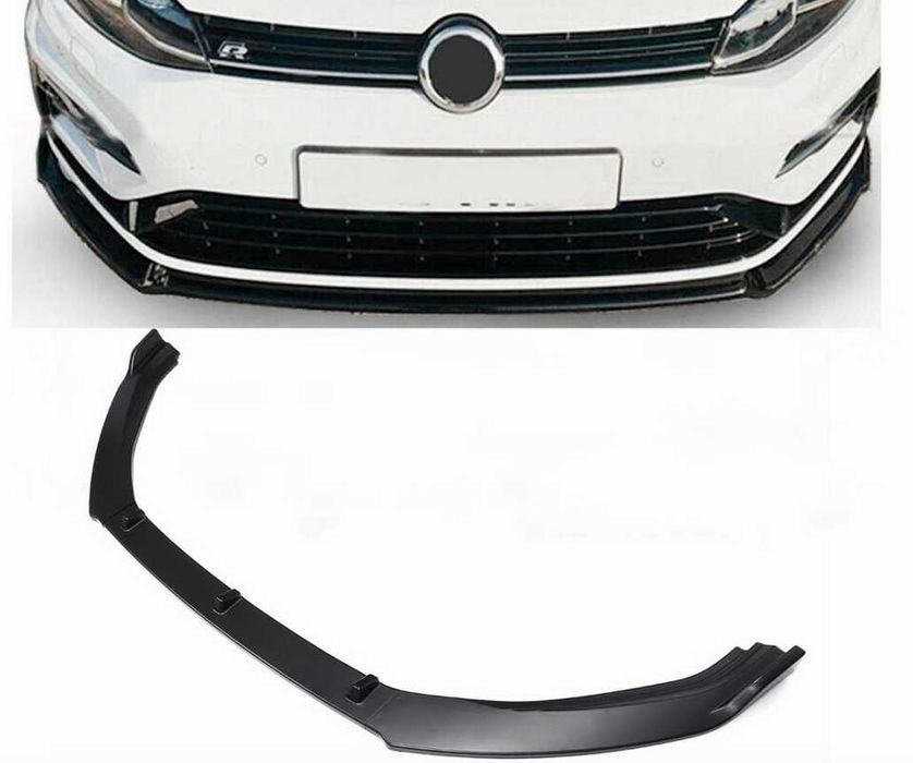 Lip Frontal Volkswagen Golf 7 GTI GTD VW MK7 aileron 2013 a 2017 Preto