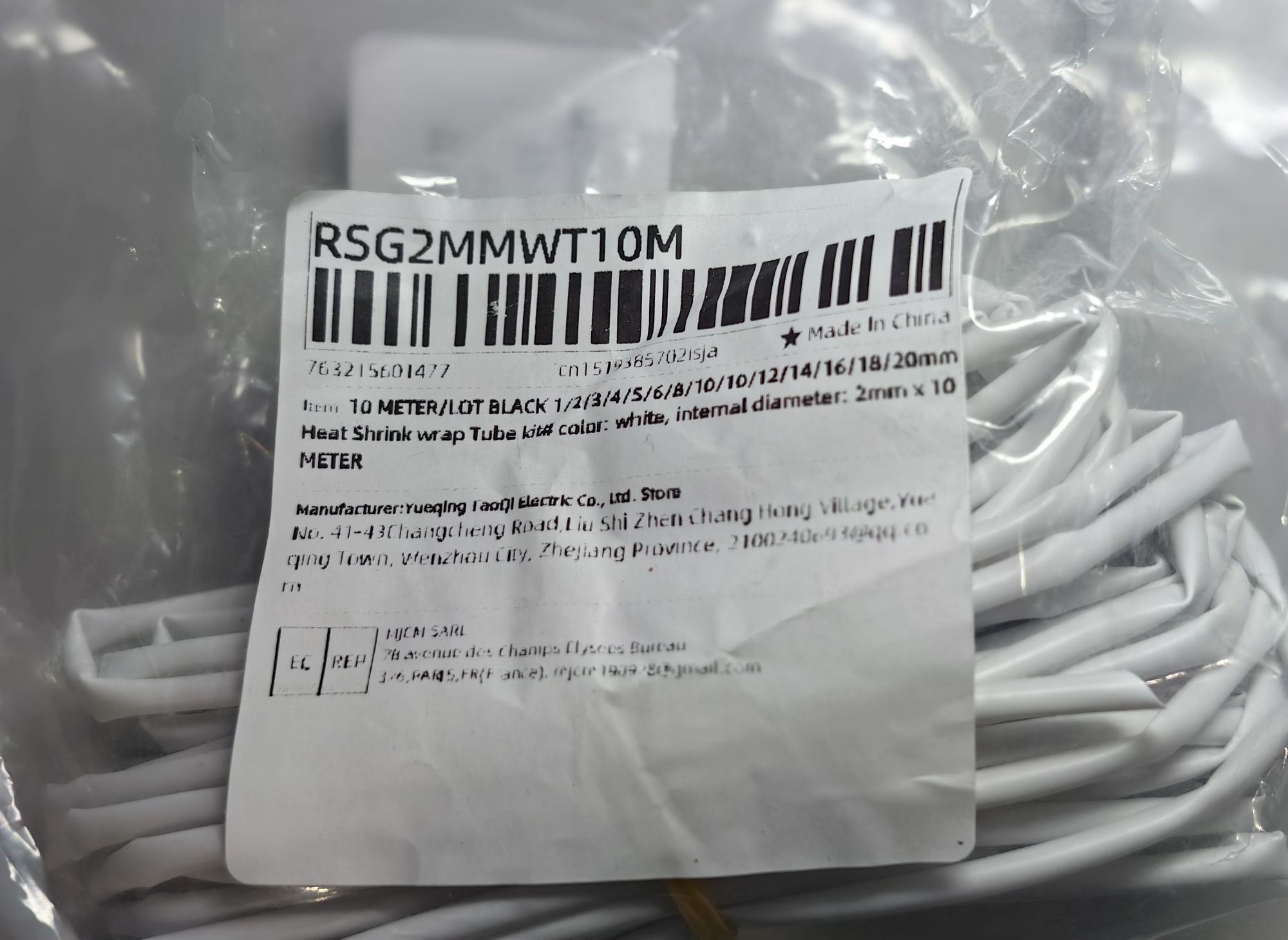 Koszulki termokurczliwe 2mm/1m Białe White Nowe DPD