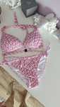 Strój kąpielowy dwuczęściowy bikini dior kostium kąpielowy różowy