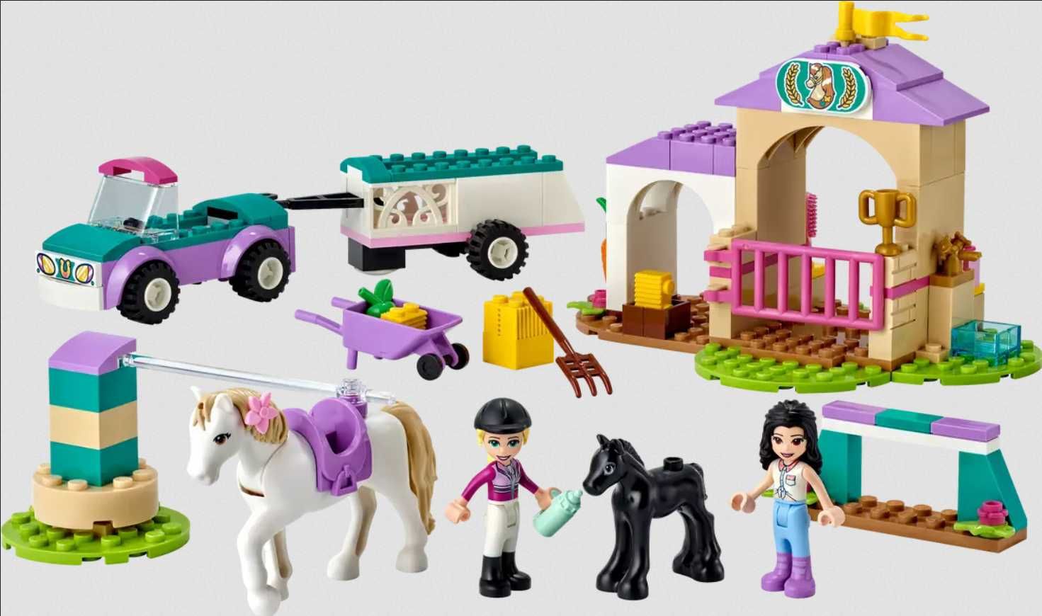 Klocki Lego Friends Szkółka jeździecka i przyczepa 41441 Komplet Instr