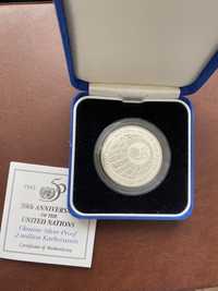 Украина 2000000 карбованцев 1995 Серебро Proof 50 лет ООН монета