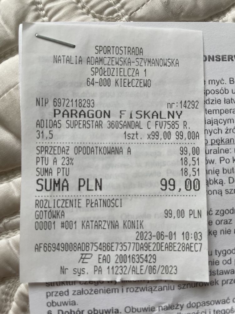 Sandałki Adidas Superstar 27