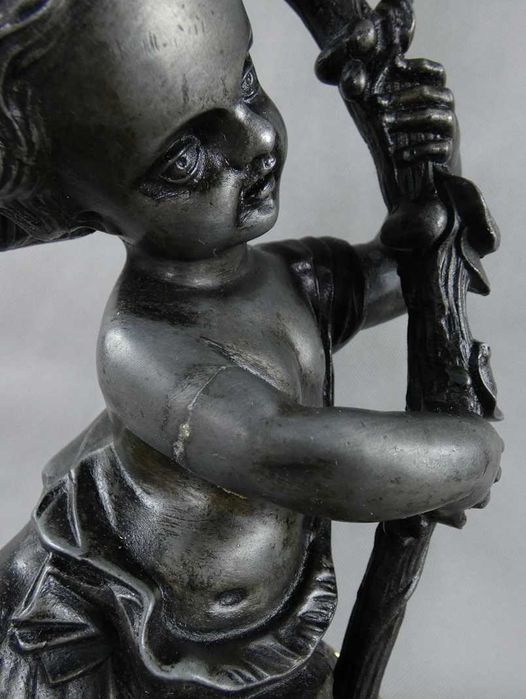 Figuralna Lampa naftowa AMOR Putto brenner HS kominek klosz 78 cm
