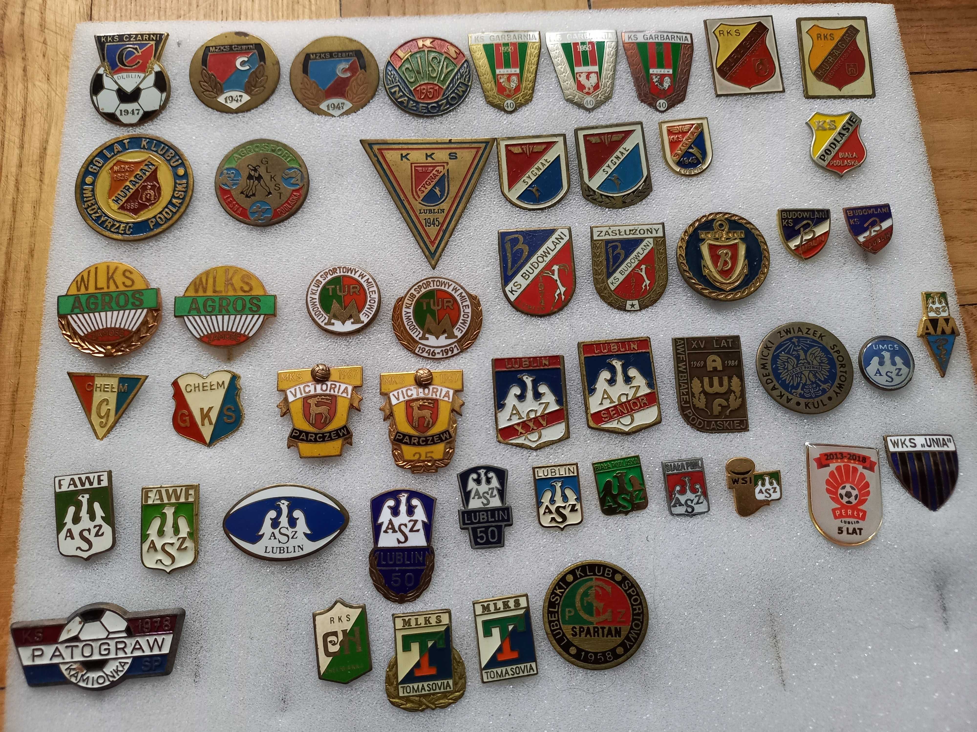 Odznaki, piny klubów z województwa lubelskiego
