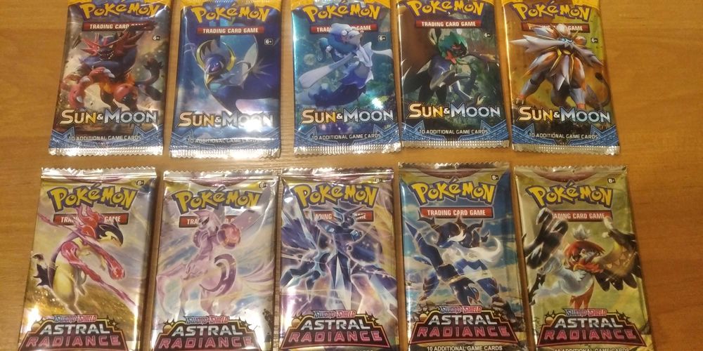 7 різних серій Бустерів карточки Pokemon, 67 карт без повторів