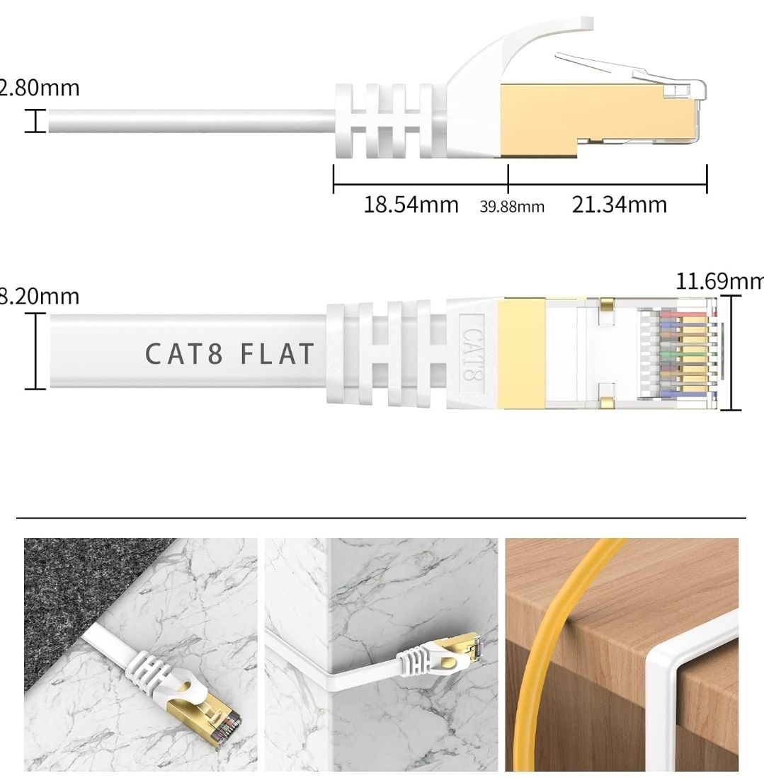 Kabel do internetu Cat.8 20 metrow