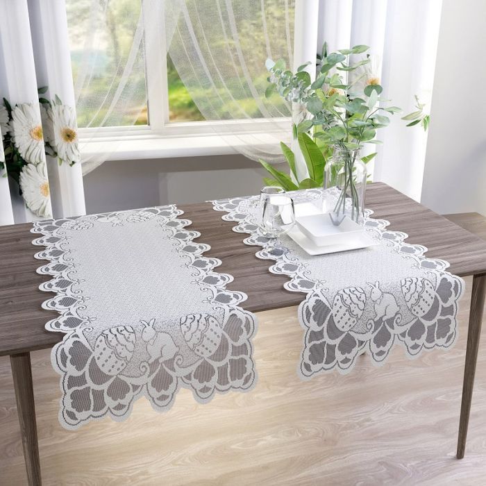 Obrus bieżnik żakardowy Alleluja świąteczny 50 x 100 [cm]