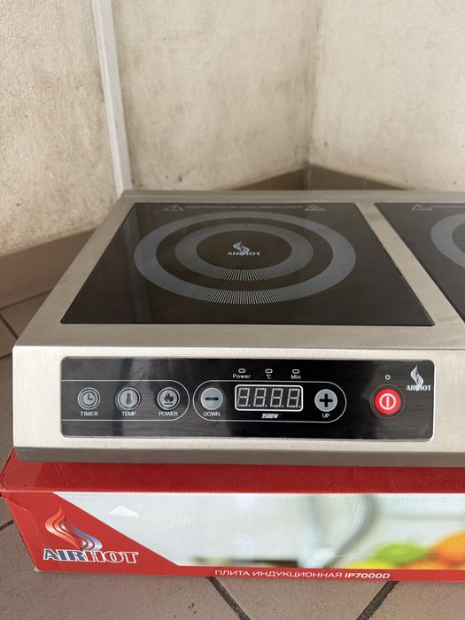 Індукційна Плита Airhot 3.5+3.5 кВт Подвійна Настільна Професійна