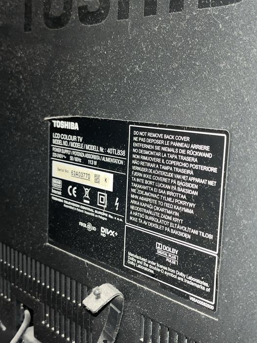 telewizor LCD toshiba 40 cali 40tl838