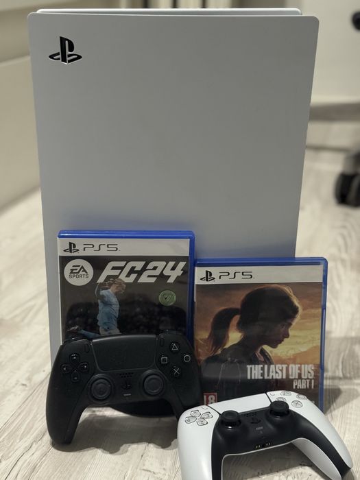 PlayStation 5 1TB z napędem 2 pady + FC24,TLOU