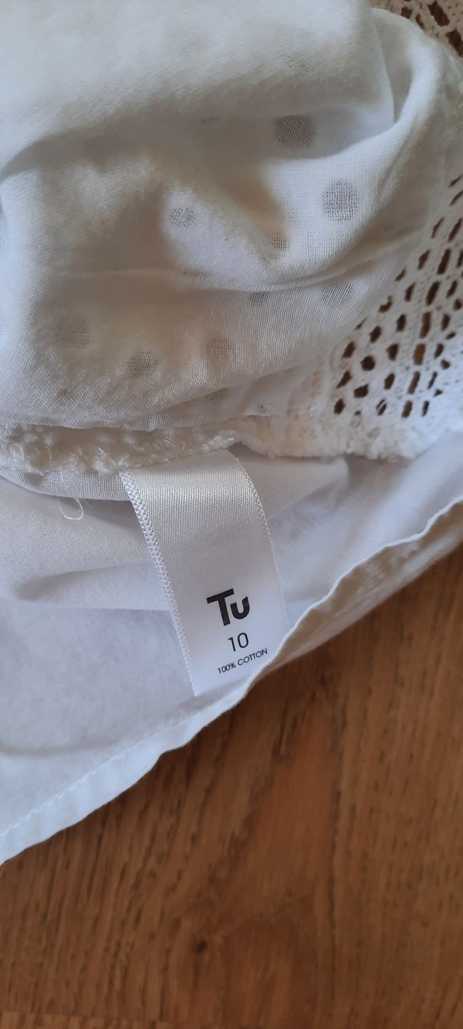 Bluzka bawełna ażurowa M