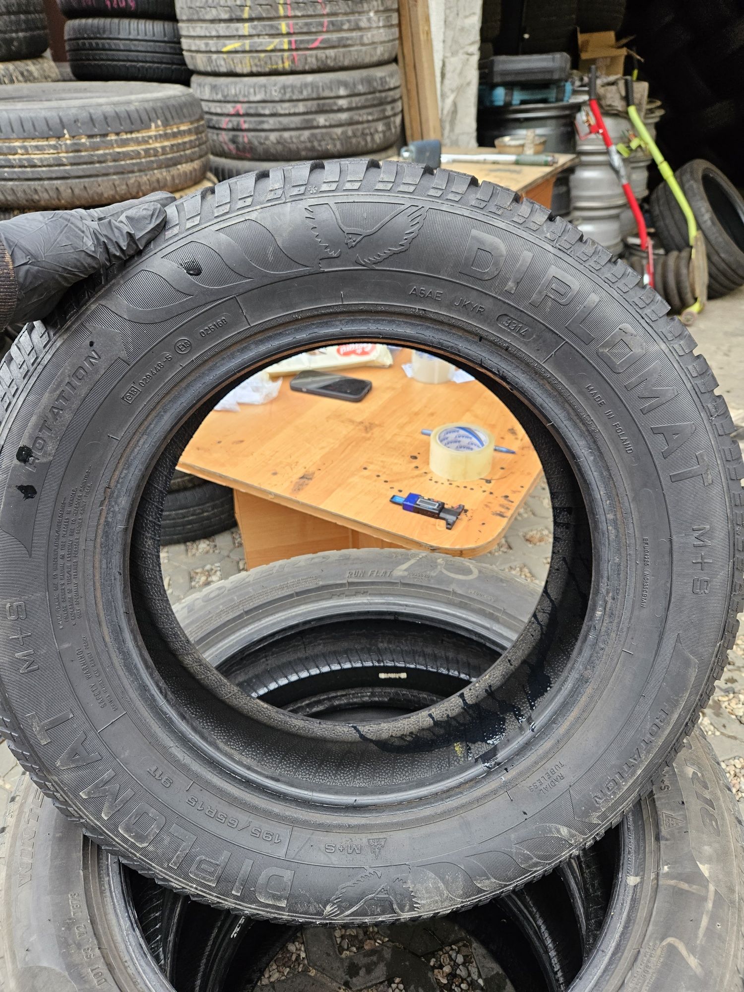 Diplomat 195/65 r15 M+S /// 6,5mm!!! Wysyłka